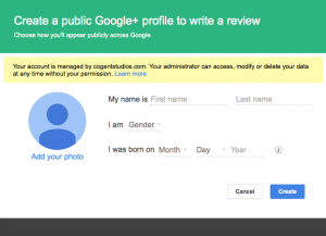 Google Public Profile.